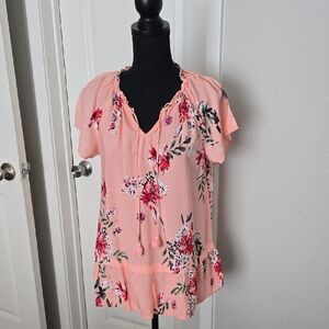 Floral Peach Blouse